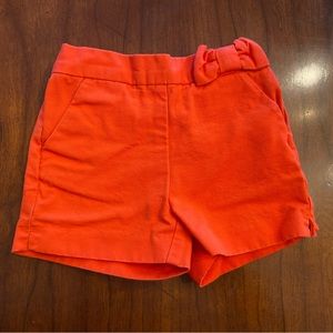 Janie And Jack Coral Orange Cooton Shorts size 12-18 months